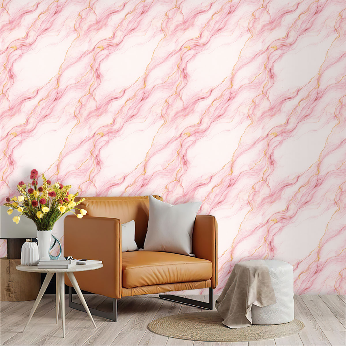 Pvc Panel Background - วอลเปเปอร์ลายหินอ่อนเทียมแบบพิมพ์ลาย 1 ชิ้น วัสดุ PVC รีไซเคิลแบบมีกาวในตัว