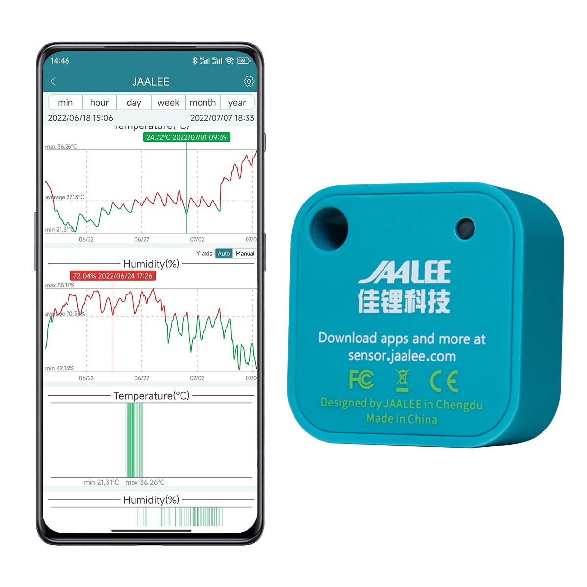 Jaalee JHT อุณหภูมิ/ความชื้น/D - Digital Hygrometer Probe บทวิจารณ์และราคา